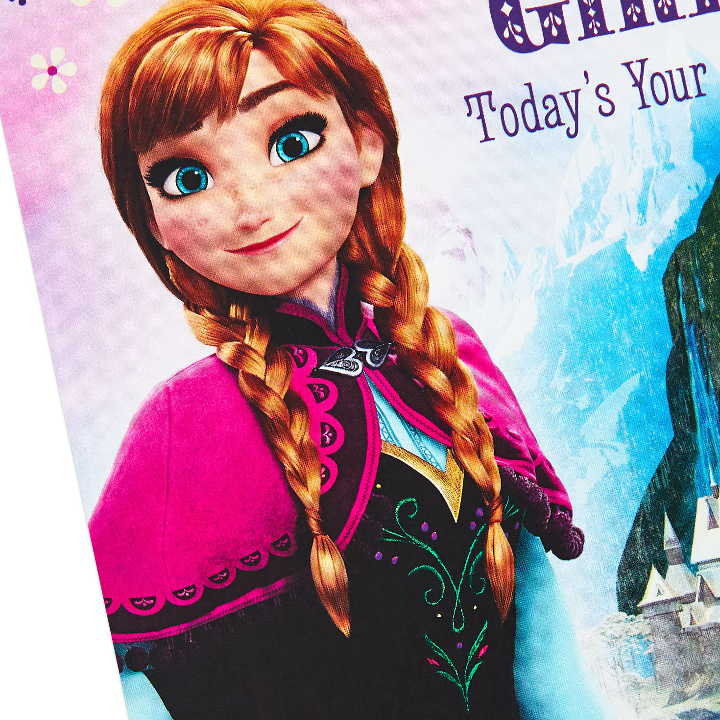 Disney Frozen Anna Birthday Card for Her With Stickers Card Front Detail image number 4