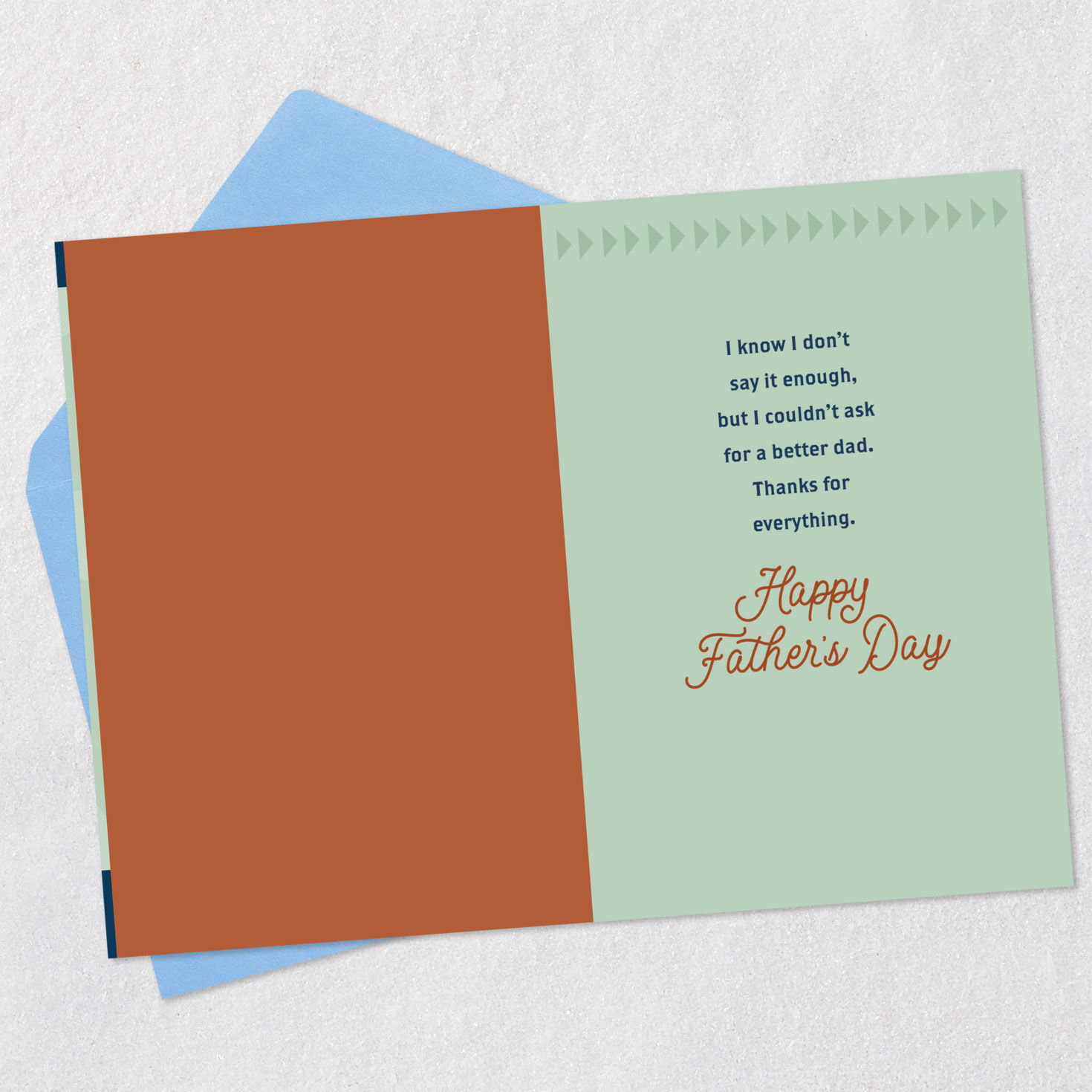 Blue and Green Geometric Father's Day Card Open Card with Envelope image number 3