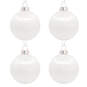 4-Piece Large White Shatterproof Christmas Ornaments Set, , large image number 1