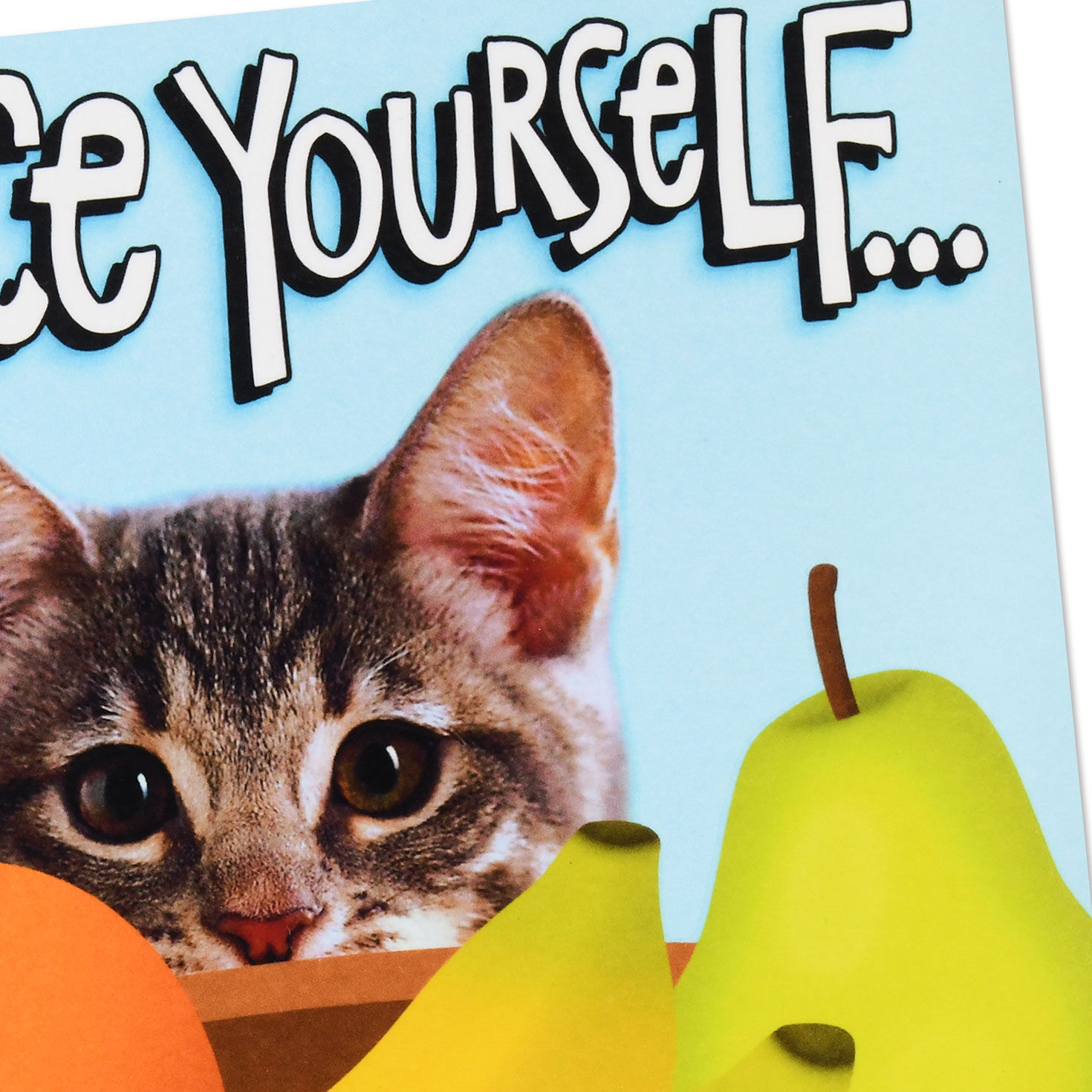 Pop-Up Hugging Cat Funny Encouragement Card Open card with envelope image number 3