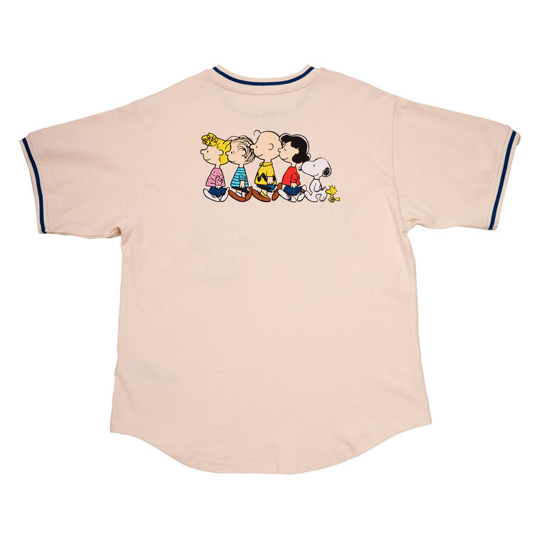 Peanuts Gang Cream Unisex T-Shirt With Snoopy back image number 2