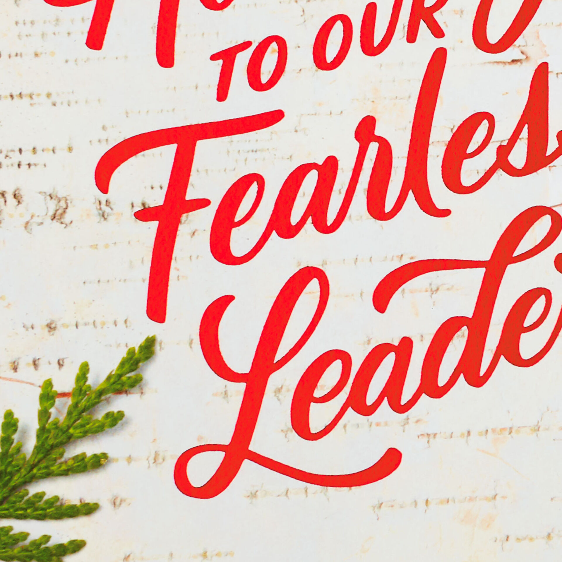 Thank You, Fearless Leader Holiday Card for Scout Leader Greeting