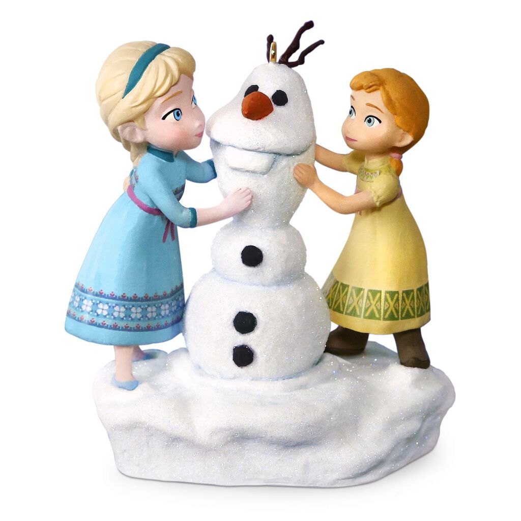 Disney Frozen Anna and Elsa Build a Snowman Musical Ornament Keepsake