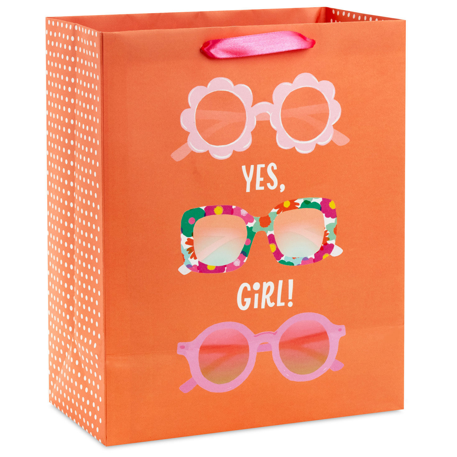 Sunglasses on Orange Large Gift Bag for Her back image number 6