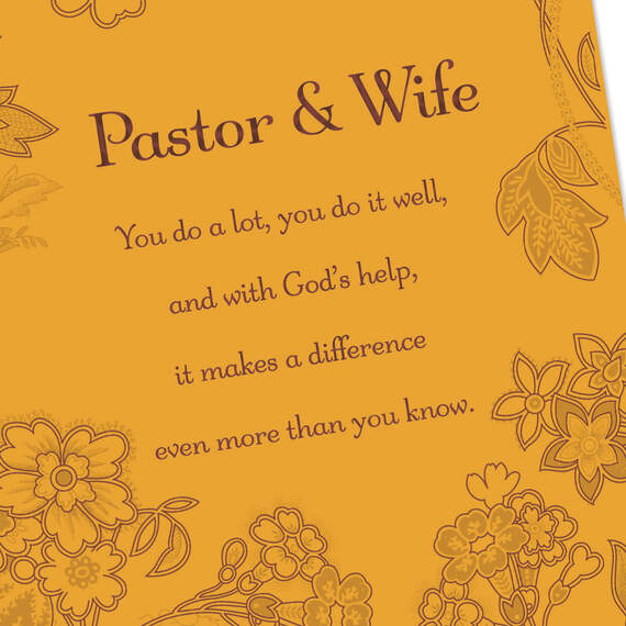 You Make a Difference Religious Clergy Appreciation Card for Pastor and Wife, , large image number 4