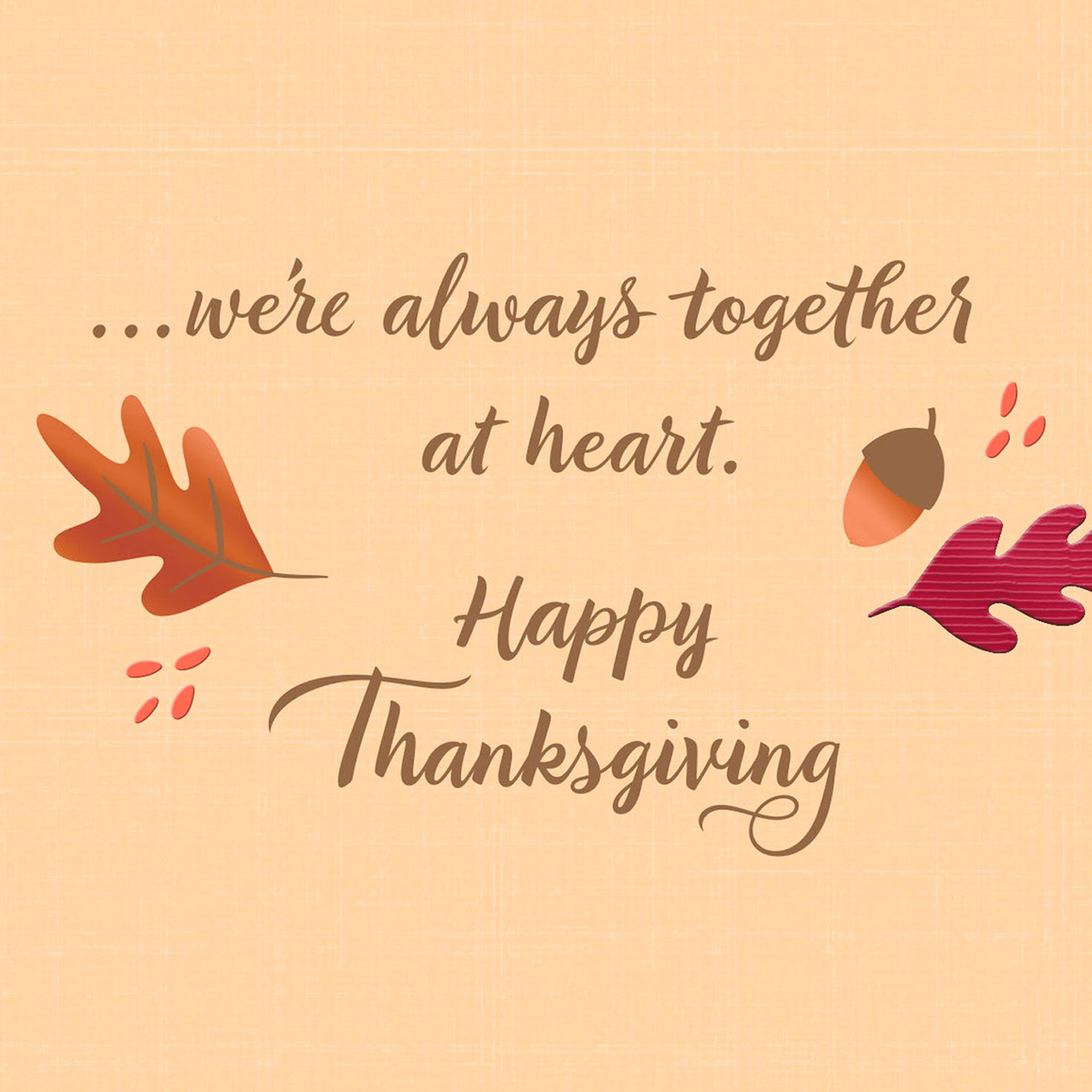 We're Always Together at Heart Thanksgiving Card for only USD 4.29 | Hallmark