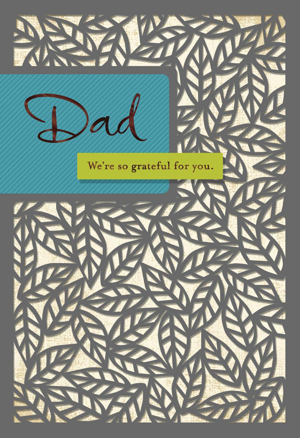 Laser-Cut Leaves Birthday Card for Dad