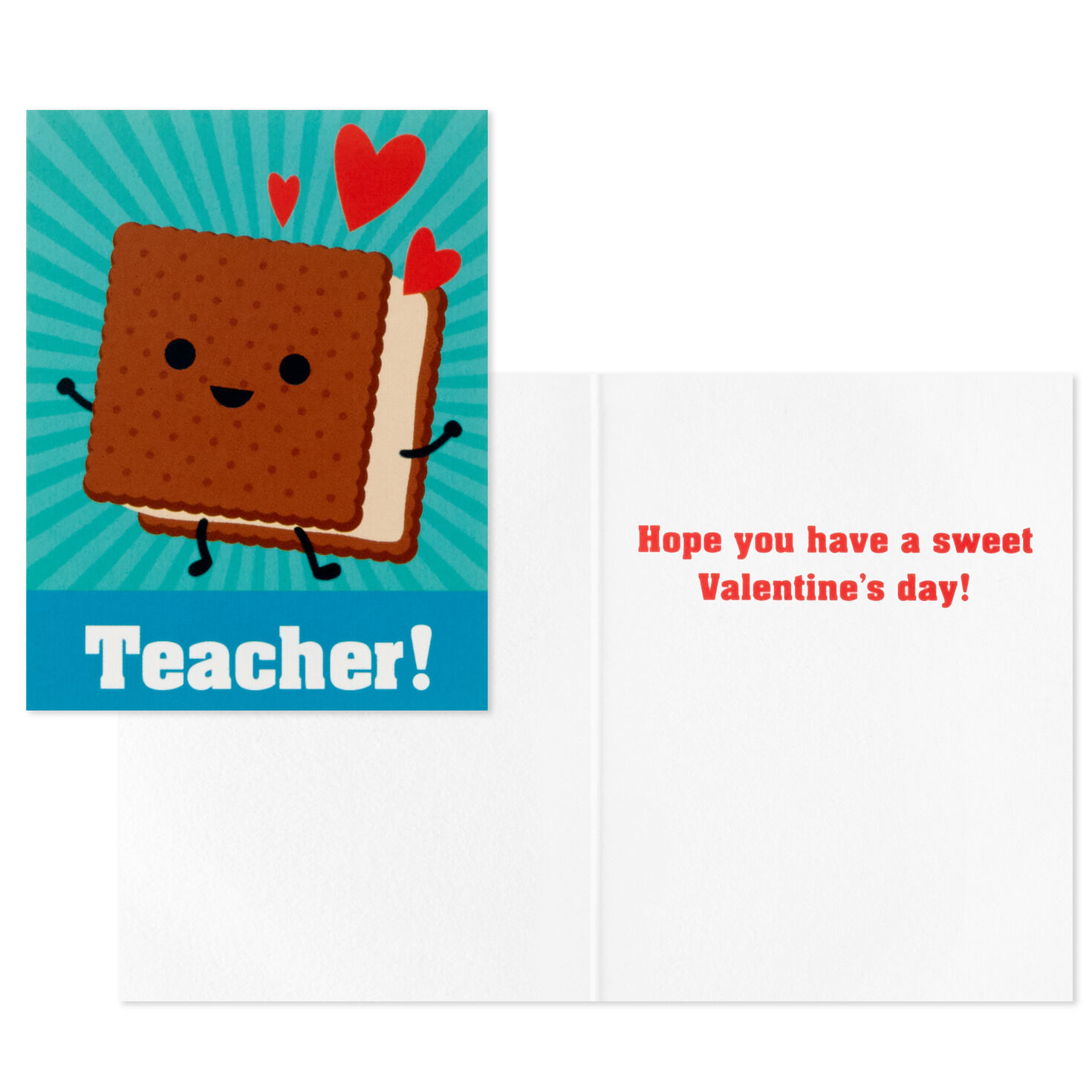 Punny Foods Kids Classroom Valentines Set With Cards, Stickers and Mailbox, , large image number 3