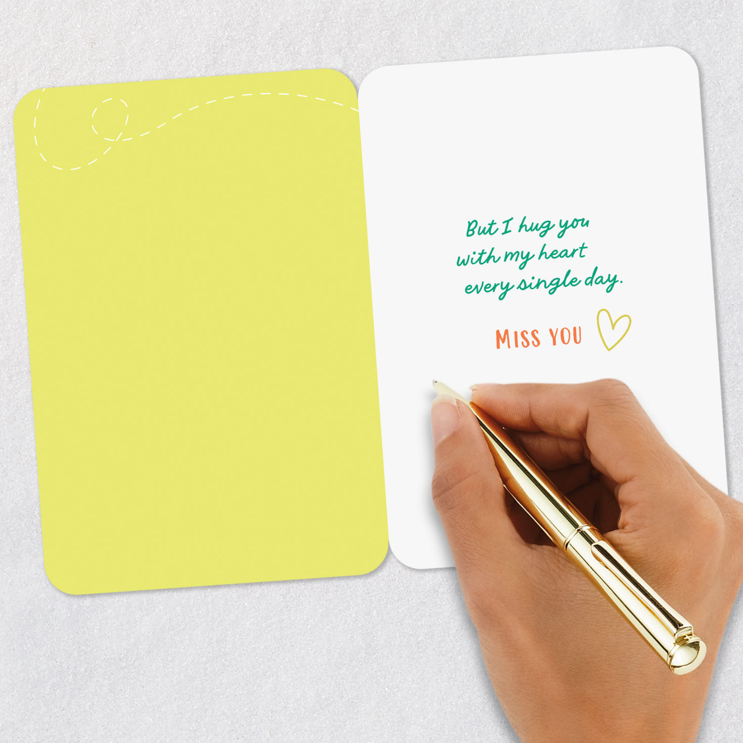 Globe and Hearts Miss You Card Signing card image number 6