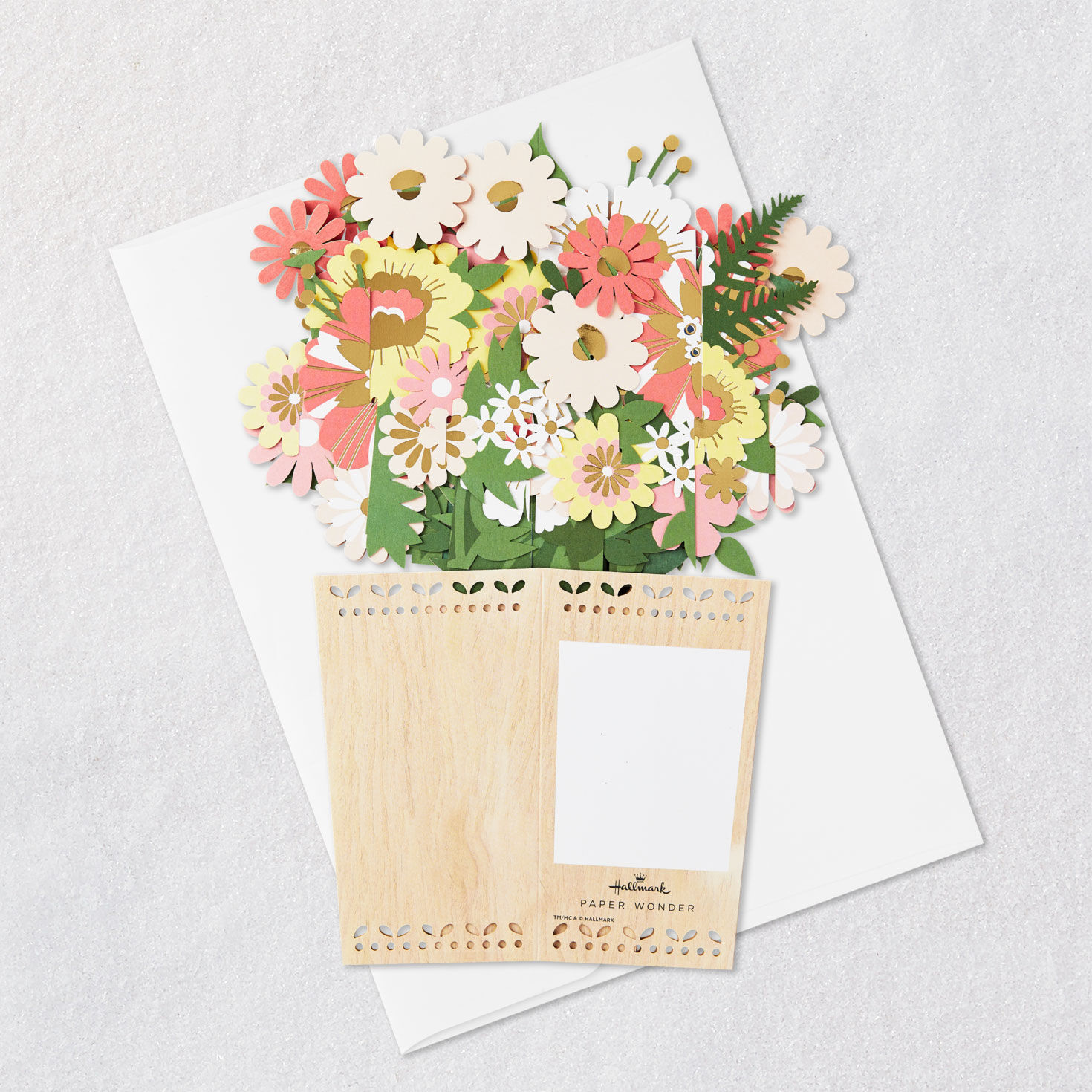 Jumbo Flower Bouquet in Vase 3D Pop-Up Blank Card - Greeting Cards ...