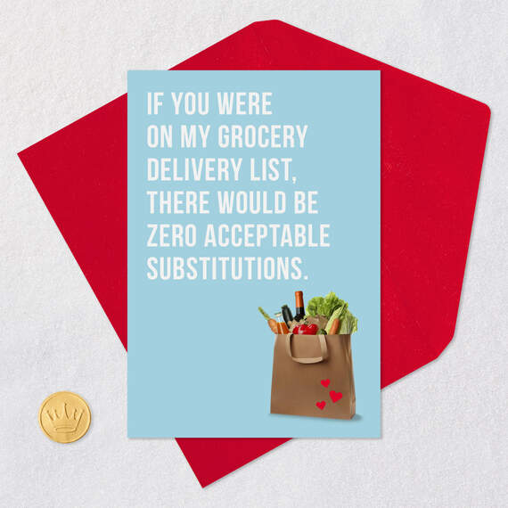 If You Were on My Grocery Delivery List Funny Love Card, , large image number 5