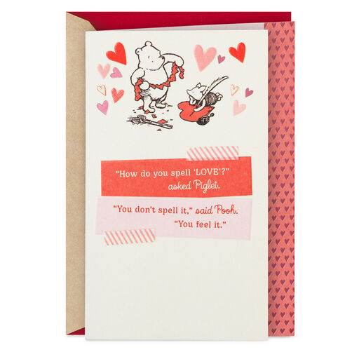 Disney Winnie the Pooh Love Is You Valentine's Day Card for Daughter, 