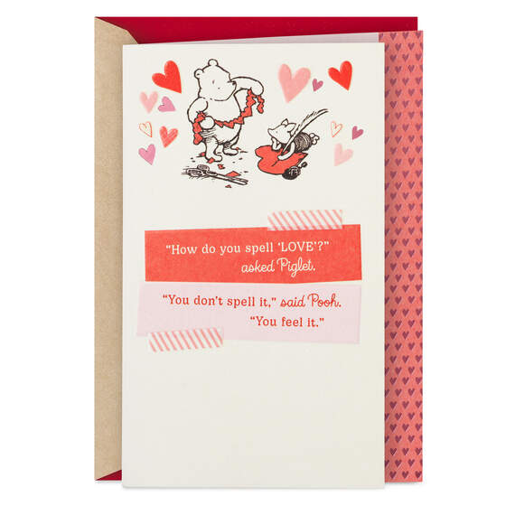 Disney Winnie the Pooh Love Is You Valentine's Day Card for Daughter