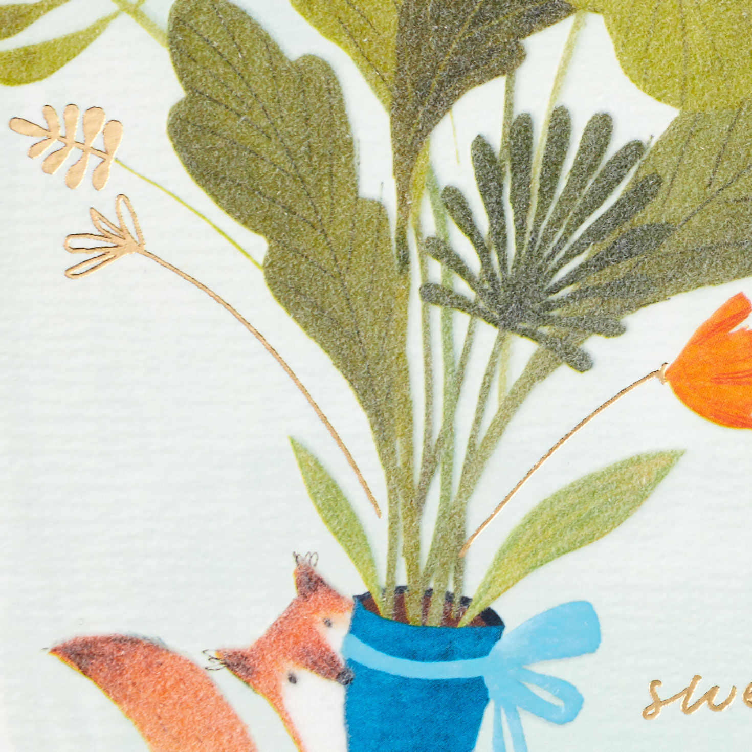 Squirrel With Plant Thank You Card  image number 4