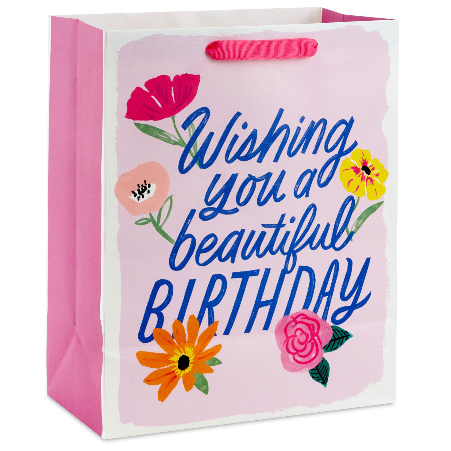 13" Floral Beauty on Pink Large Birthday Gift Bag for only USD 4.49 | Hallmark