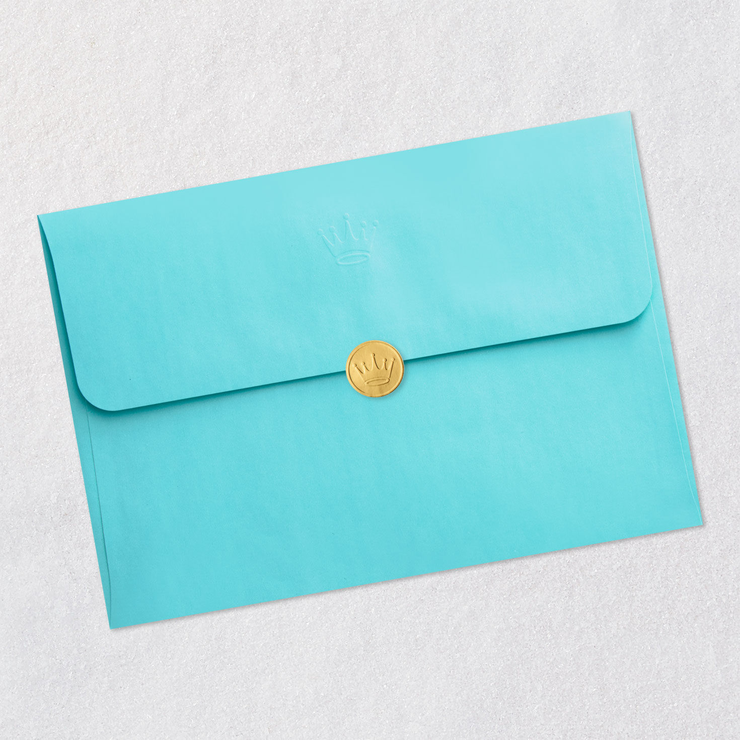 Snowman in Green Stocking Cap Pop-Up Musical Christmas Card Envelope Back with Seal image number 8