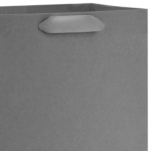 9.6" Gray Medium Gift Bag, Gray, large image number 4
