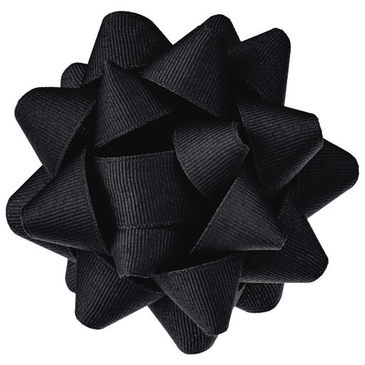 Black Grosgrain Ribbon Gift Bow, 4.6", Black
