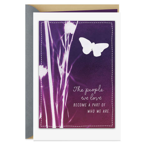 Butterfly Silhouette Sympathy Card, , large