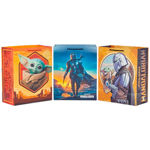 13" Star Wars™ The Mandalorian™ and Grogu™ Assorted 3-Pack Large Gift Bags, , large image number 6