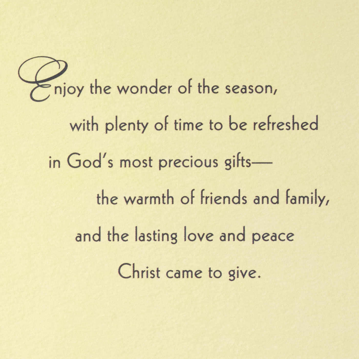 Poinsettia Holiday Wreath Religious Christmas Card Sentiment image number 2