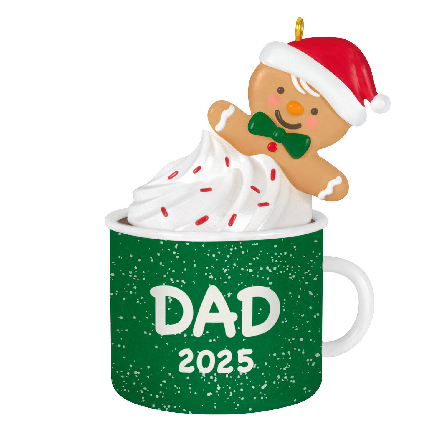 Dad Gingerbread Boy in Mug 2025 Ornament