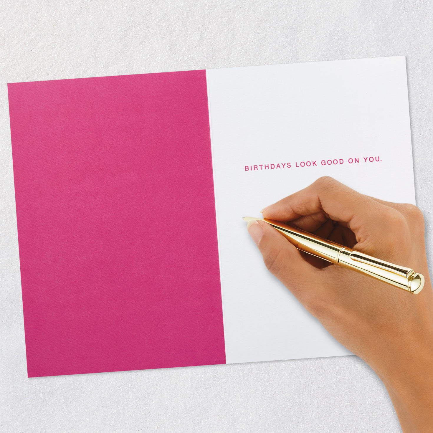 Pink Letterboard Birthday Card for Her Signing card image number 6