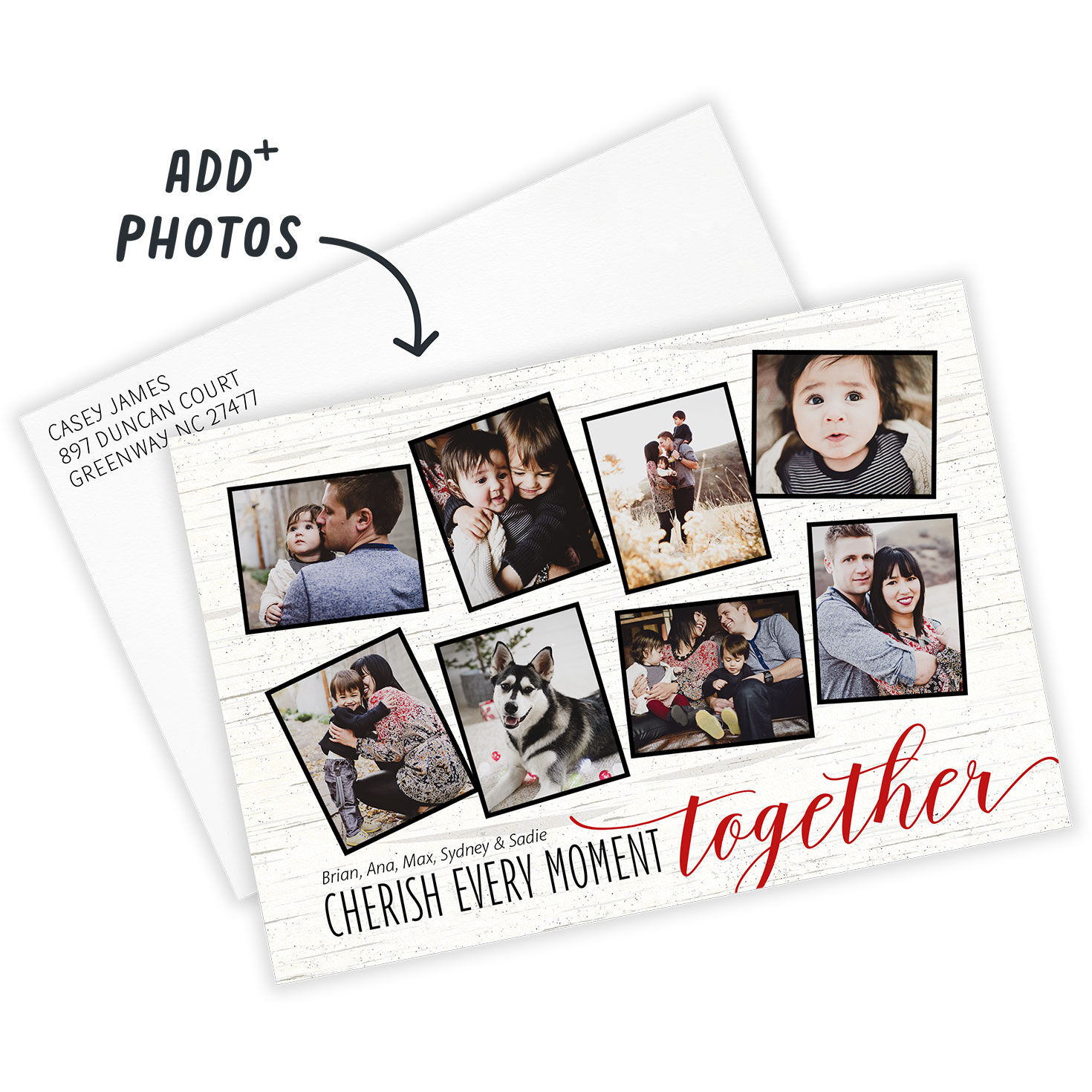 Cherish Togetherness Flat Holiday Photo Card, , large image number 3