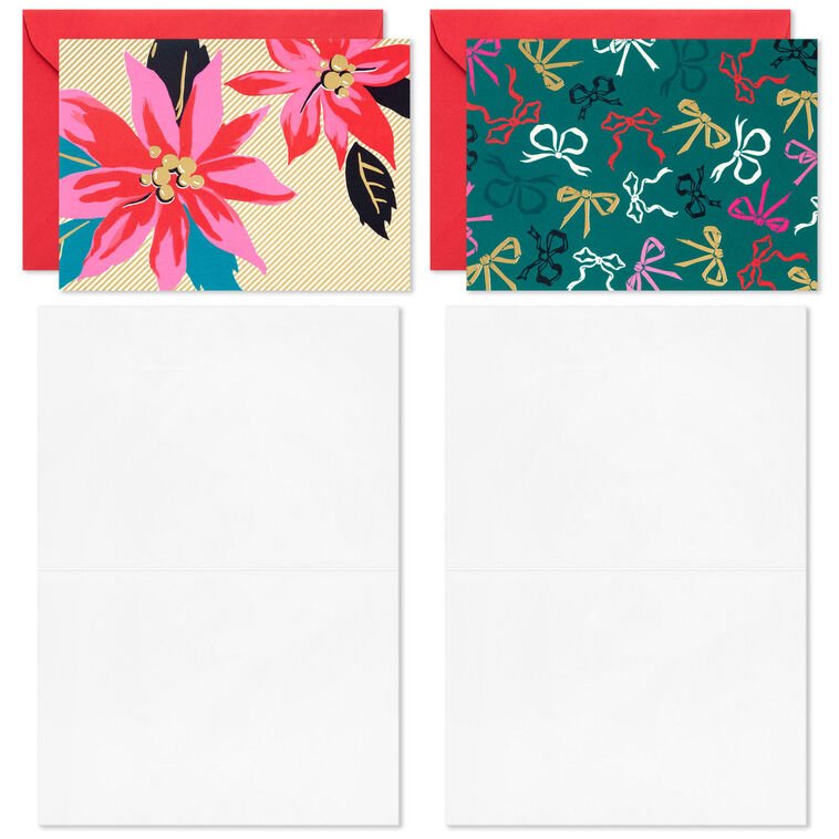 Lacey Holiday Blank Christmas Cards Assortment card fronts and open image number 5