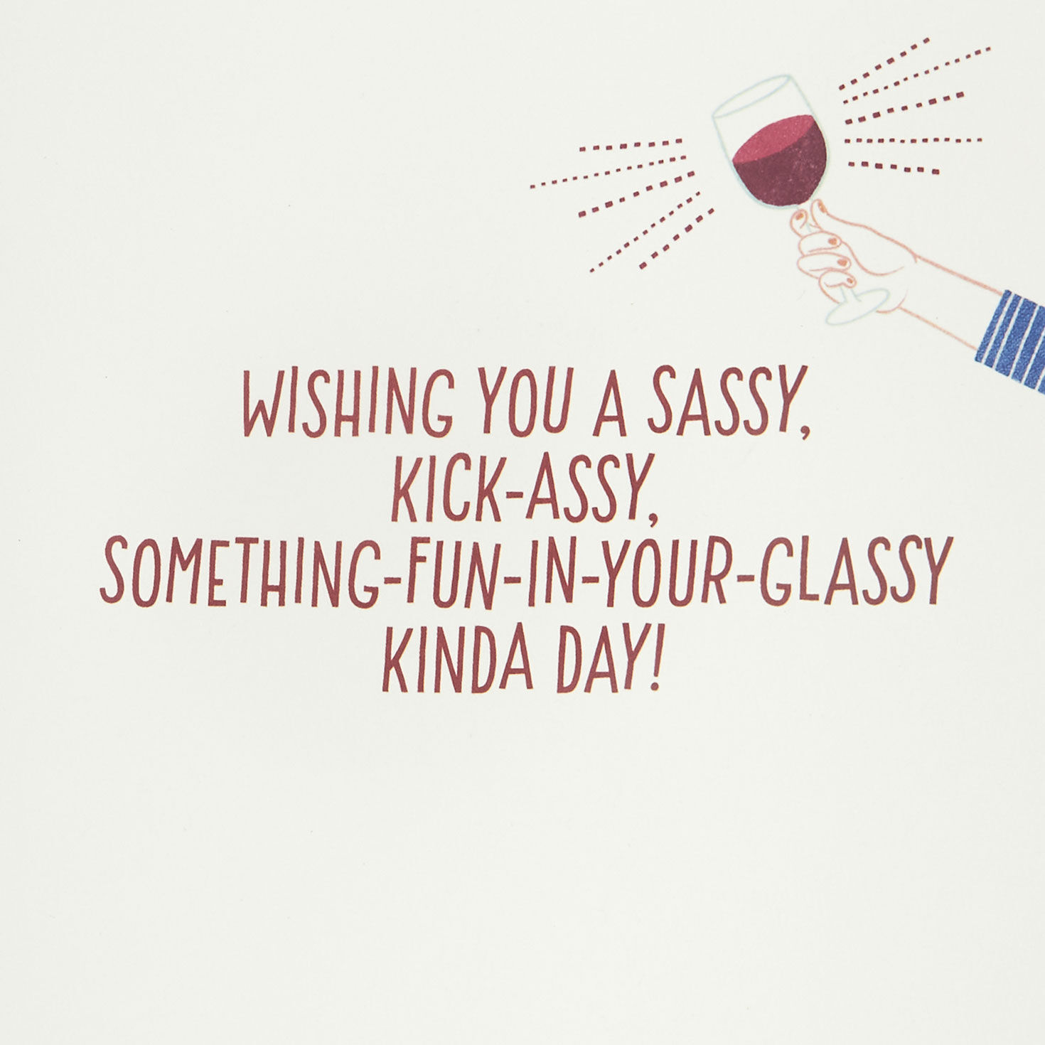 Pair With Wine Birthday Card With Button Sentiment image number 2