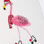 Flamingo in Roller Skates and Santa Hat Christmas Card, , large image number 4