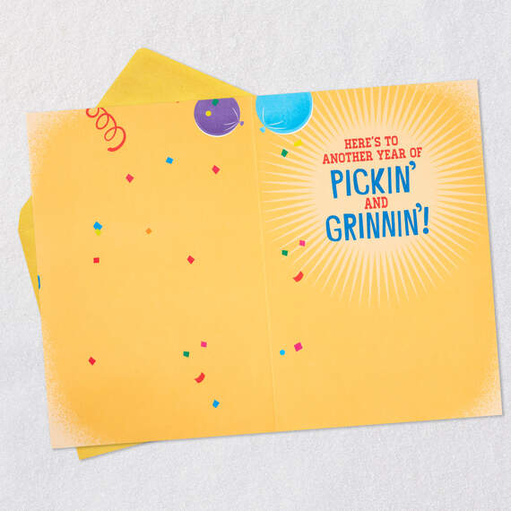 Pickin' and Grinnin' Funny Musical Birthday Card With Motion, , large image number 3