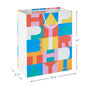 Color Block Large Birthday Gift Bag measurement image number 3