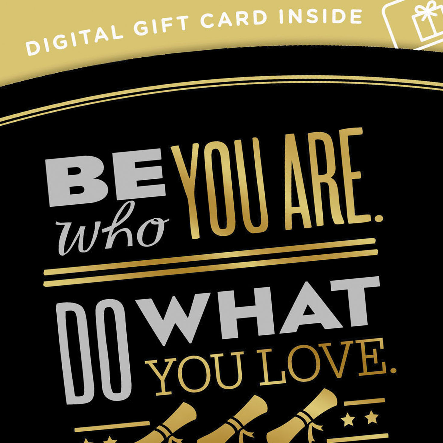 Black and Gold Quote Graduation Gift Card Greeting  image number 5