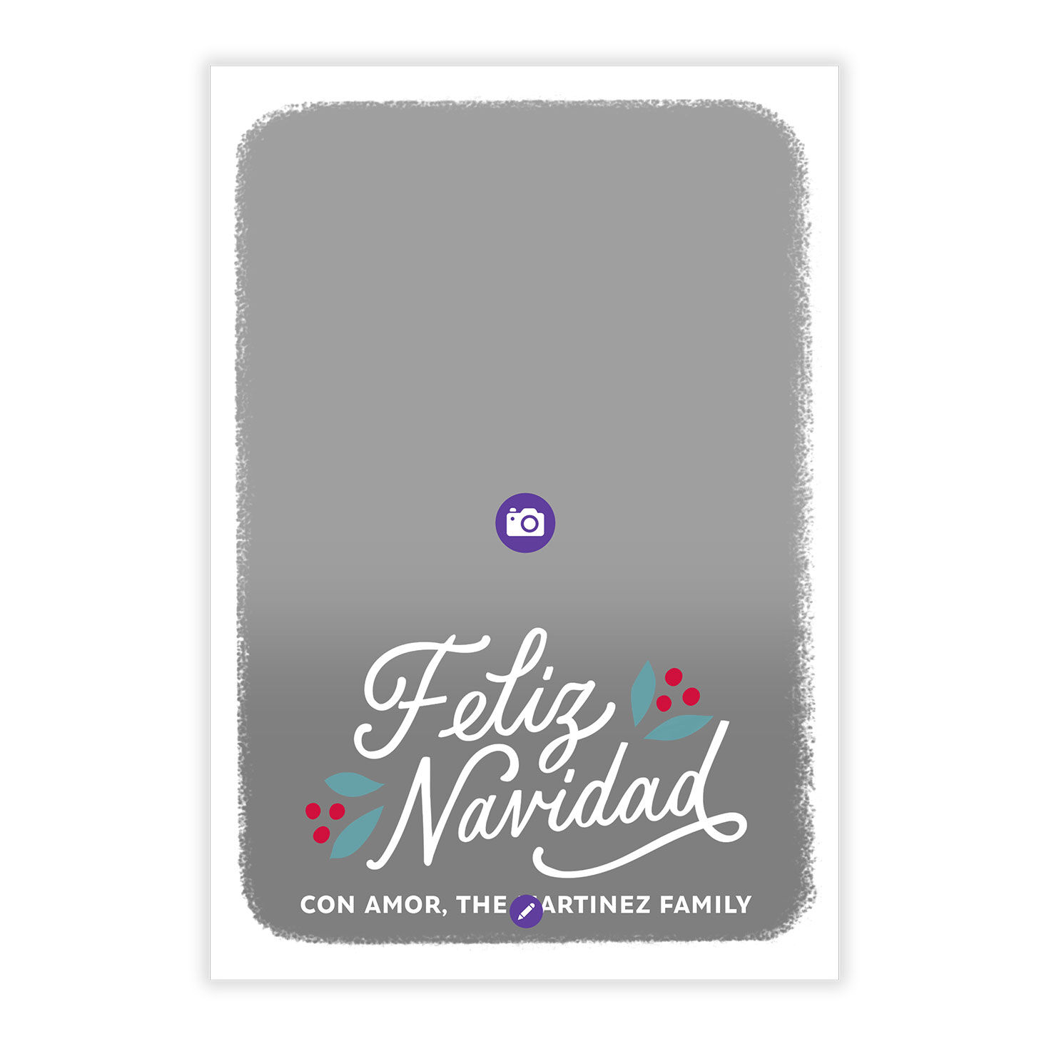 Feliz Navidad White Frame Flat Christmas Photo Card, , large image number 5