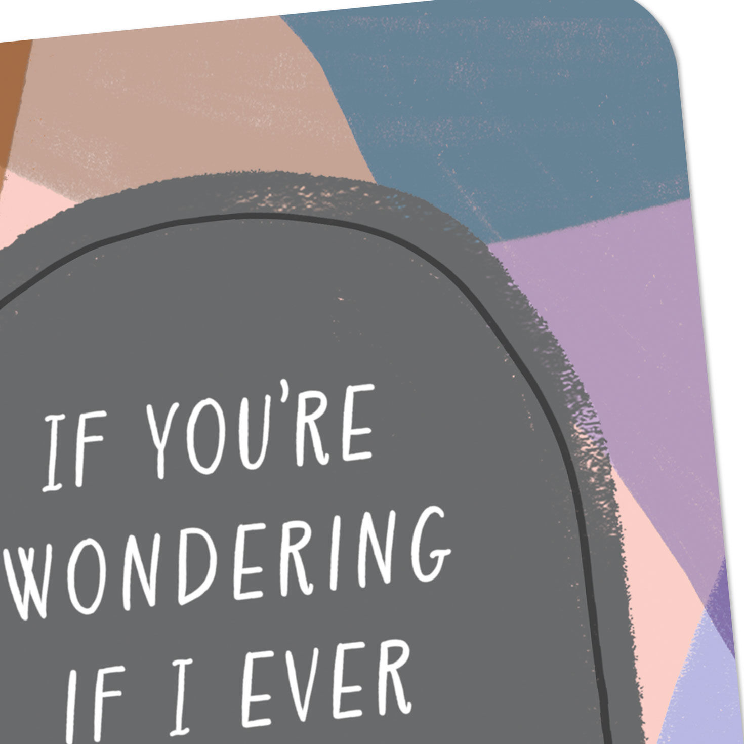 Abstract Design Thinking of You Card Card Front Detail image number 4