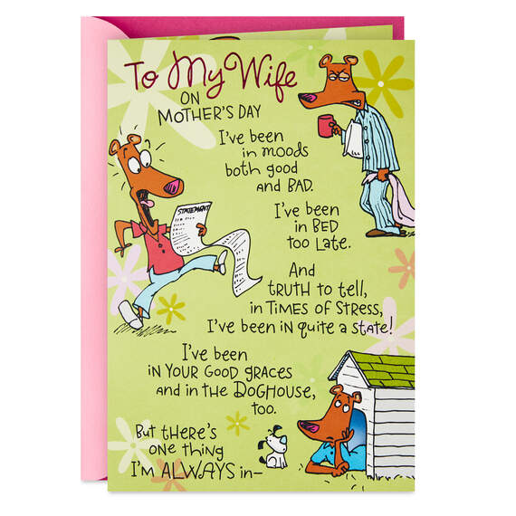 Always in Love With You Funny Pop-Up Mother's Day Card for Wife