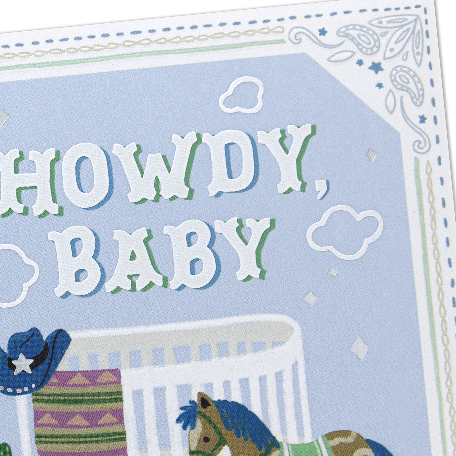 Howdy Cowboy-Themed Nursery New Baby Boy Card  image number 4