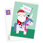 Santa Riding Unicorn Personalized Christmas Card Card  front with Envelope  image number 2