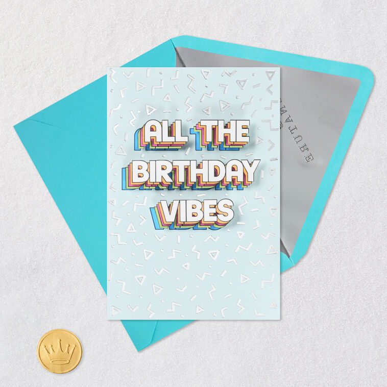 Good Vibes Birthday Card, , large image number 5