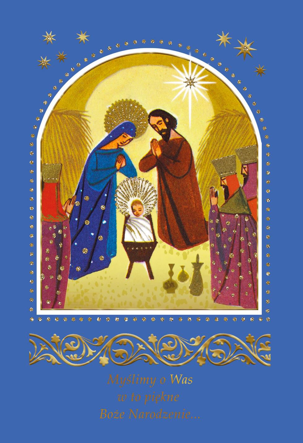Nativity Scene Polish-Language Christmas Card