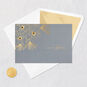 Gold Flowers on Gray Signature Wedding Card Card Front with Envelope and Gold Seal image number 6