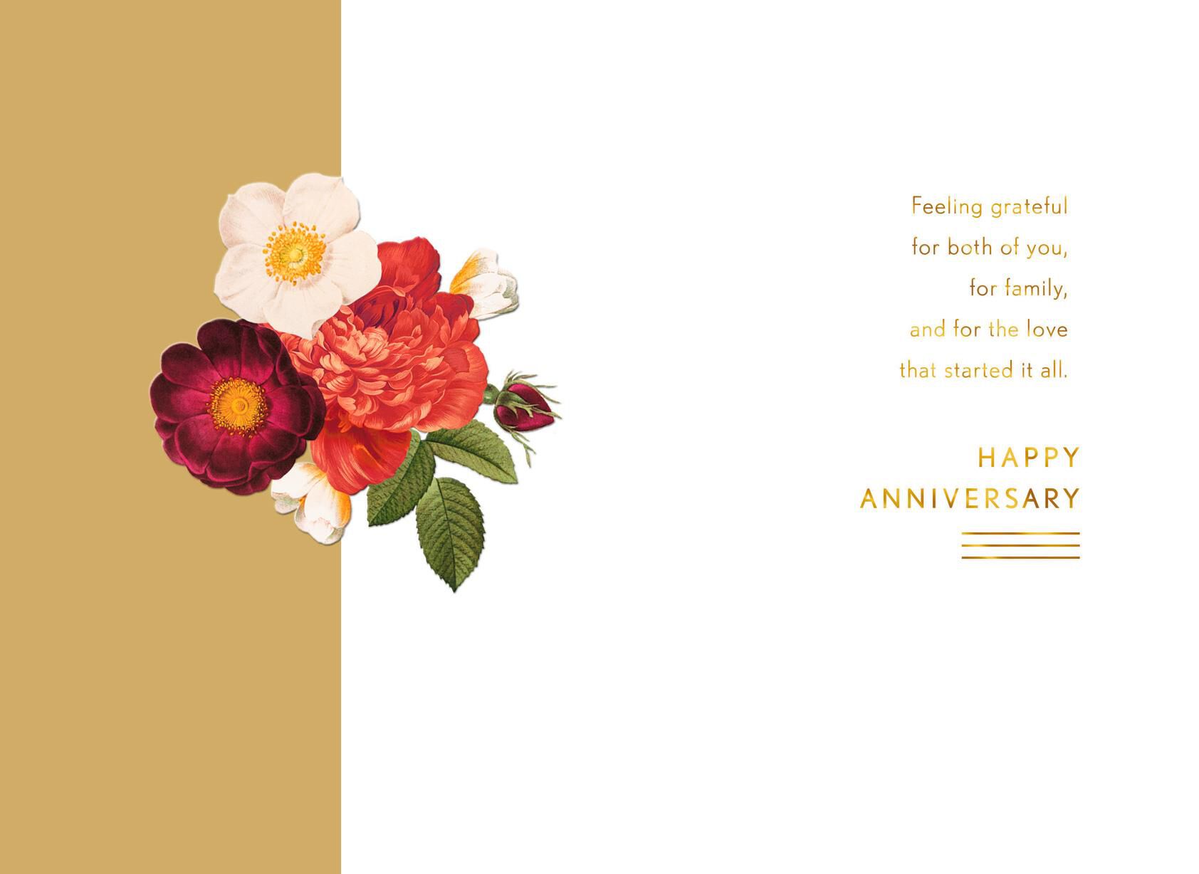 Grateful for You Both Anniversary Card for Parents