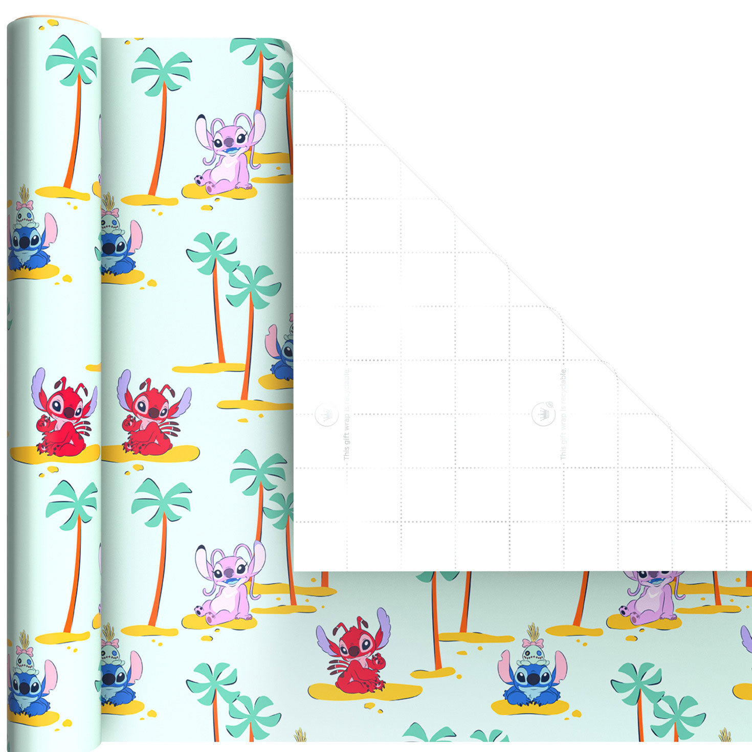 Disney Stitch and Friends Mini Gift Wrap Roll Trio Wrap Square image number 5