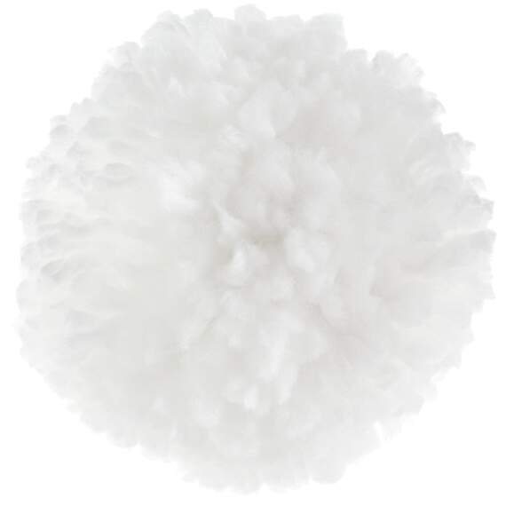 White Yarn Pom-Pom Gift Bow, 4"