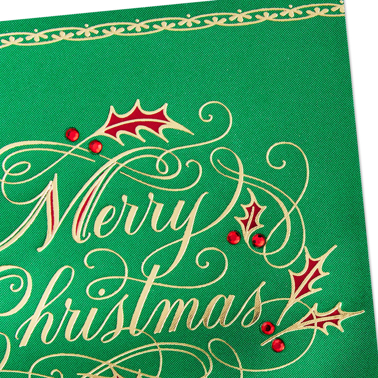 Green and Gold Christmas Card Card Front Detail image number 5