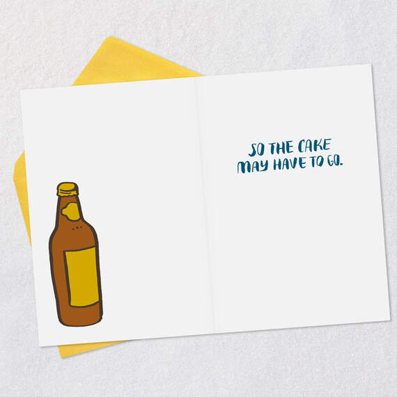 Beer and Cake Funny Birthday Card, , large image number 3