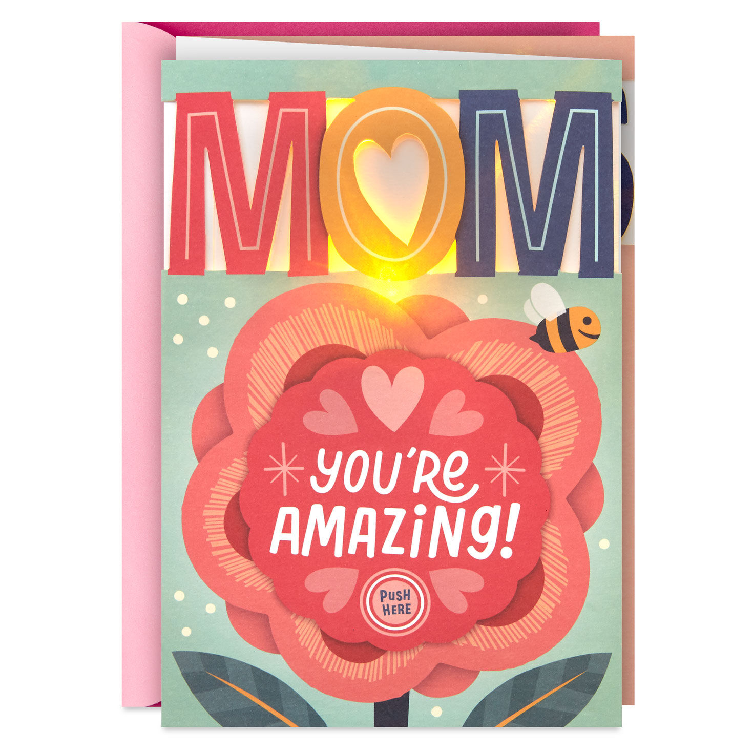 Mom, You're Amazing Musical Mother's Day Card for Mom With Light