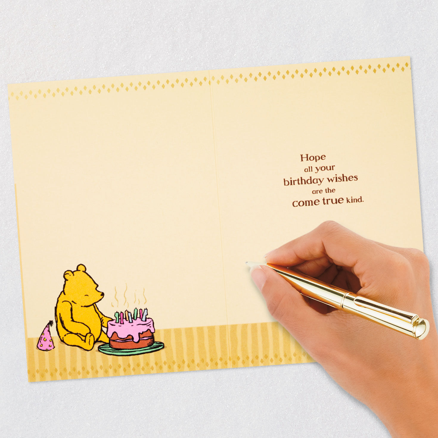 Winnie the Pooh and Cake Birthday Card signing card image number 6