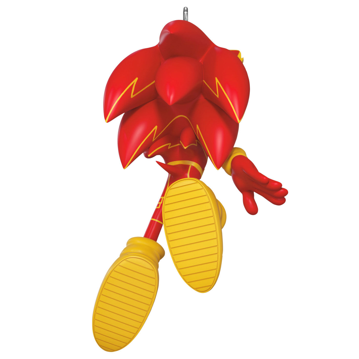 Red Yellow Sonic the Hedgehog Keepsake Ornament Back image number 2